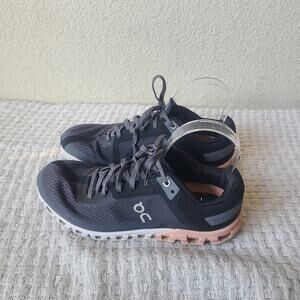 On Running Gray and Pink Athletic Shoes with CloudTec Cushioning Women's Size 8
